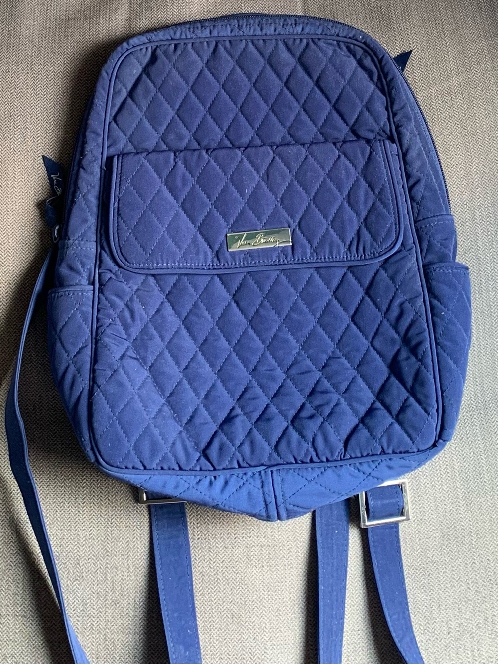 Vera Bradley Quilted Royal Blue Mini Backpack